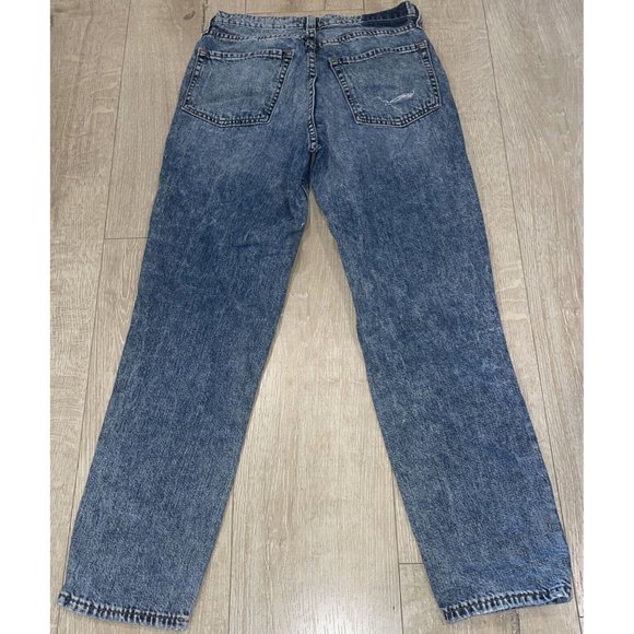 Aeropostale Mom Jeans Womens Size 0 Distressed High Rise 100% Cotton 90s Acid - Picture 2 of 6